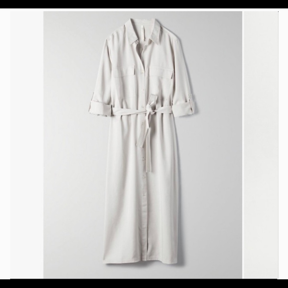 Aritzia Babaton White Shirt Dress